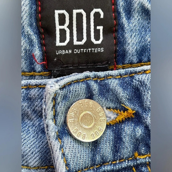 BDG UO flared ankle jeans distressed high rise washed blue cotton size 28 - Picture 5 of 10